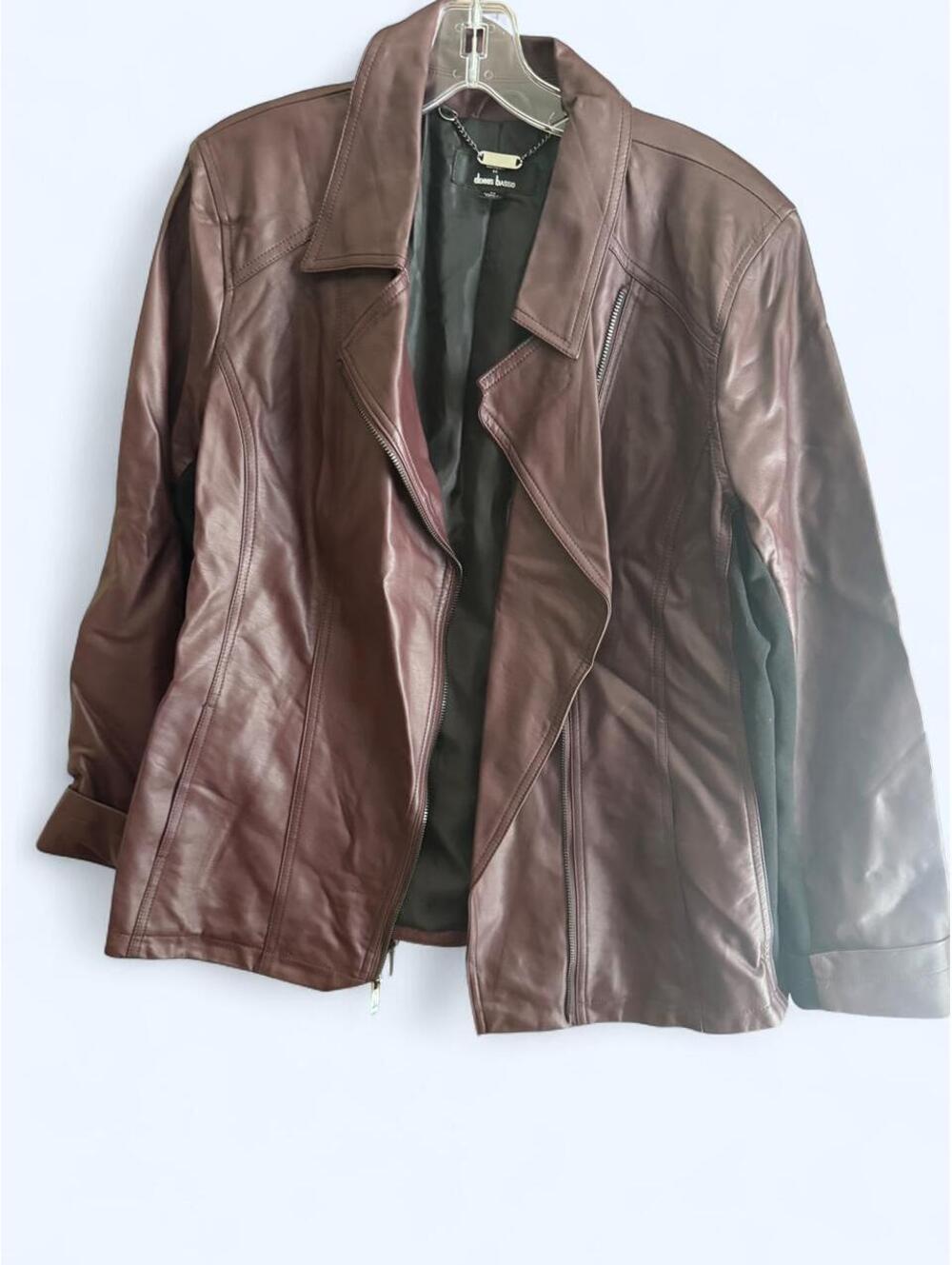 Dennis Basso Women's Burgundy and Brown Jacket